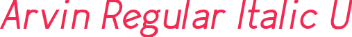 Arvin Regular Italic U